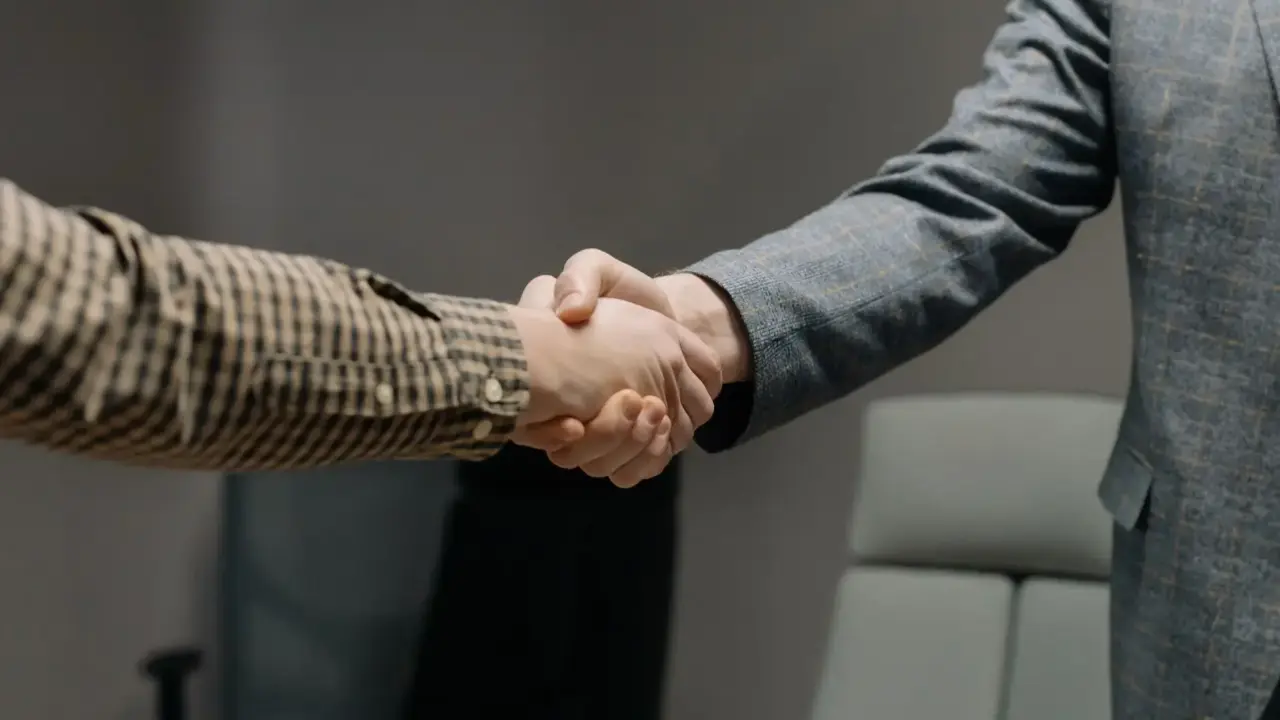 Architect And Client Shaking Hands Professional Team