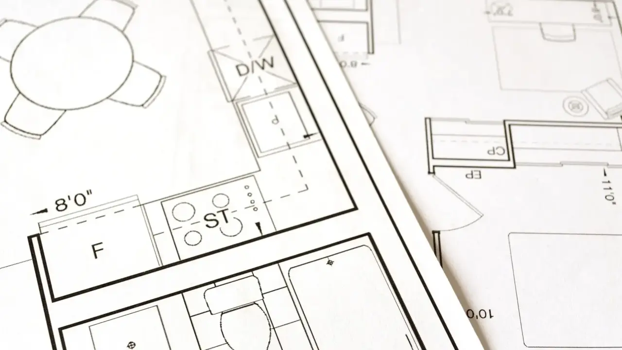 Construction Planning Architectural Blueprint Measuring Tape