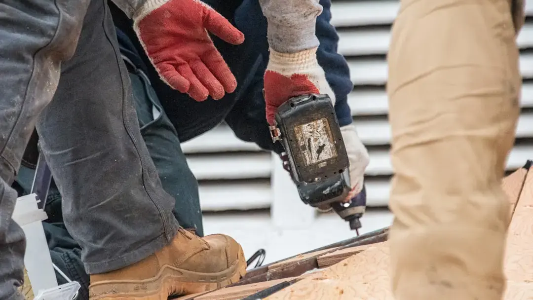 Construction Worker Handshake Building Tools