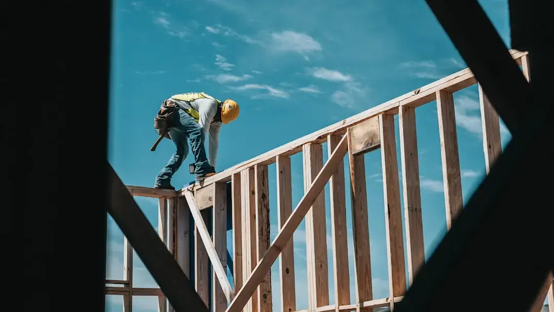 Construction Worker House Renovation Site