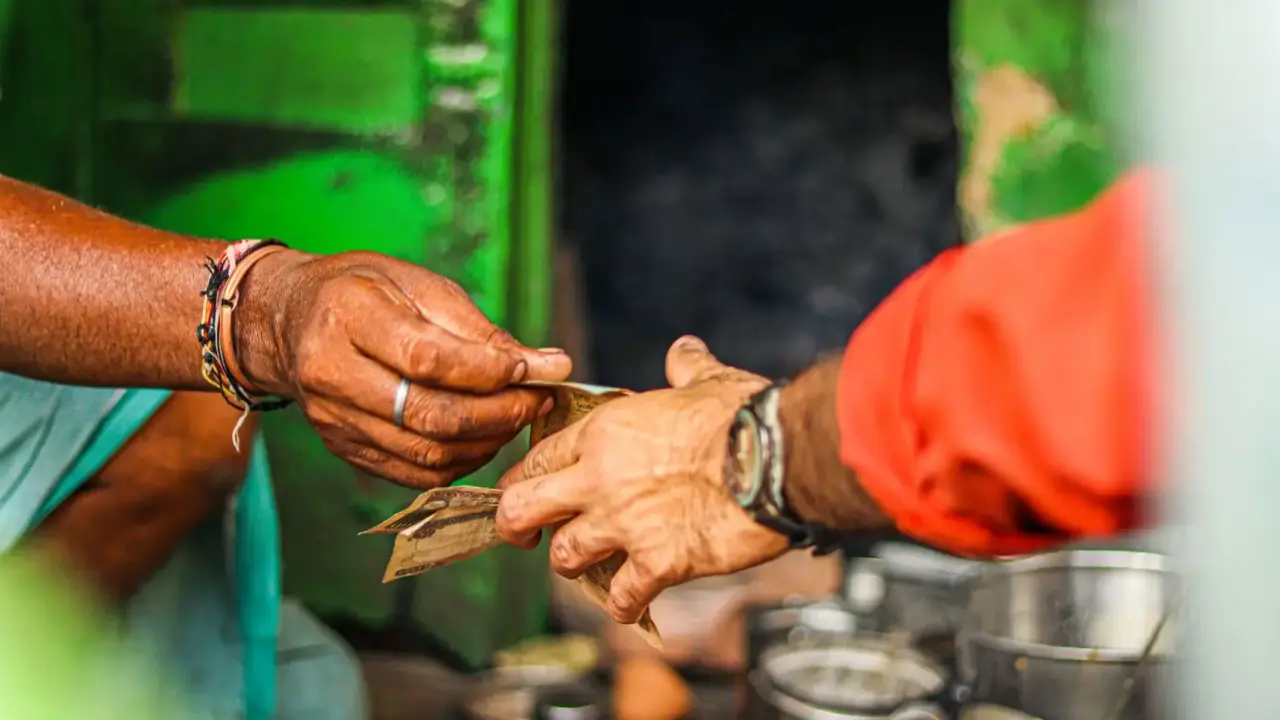 Money Transaction Hands Paying